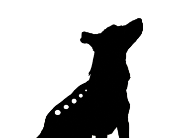 Logo, eine Hundesilhouette